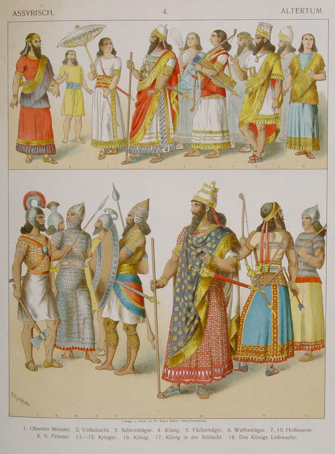 Assyrien Assyrer Assur Babylon Euphrat Ninive Rüstung Sonnenschirm