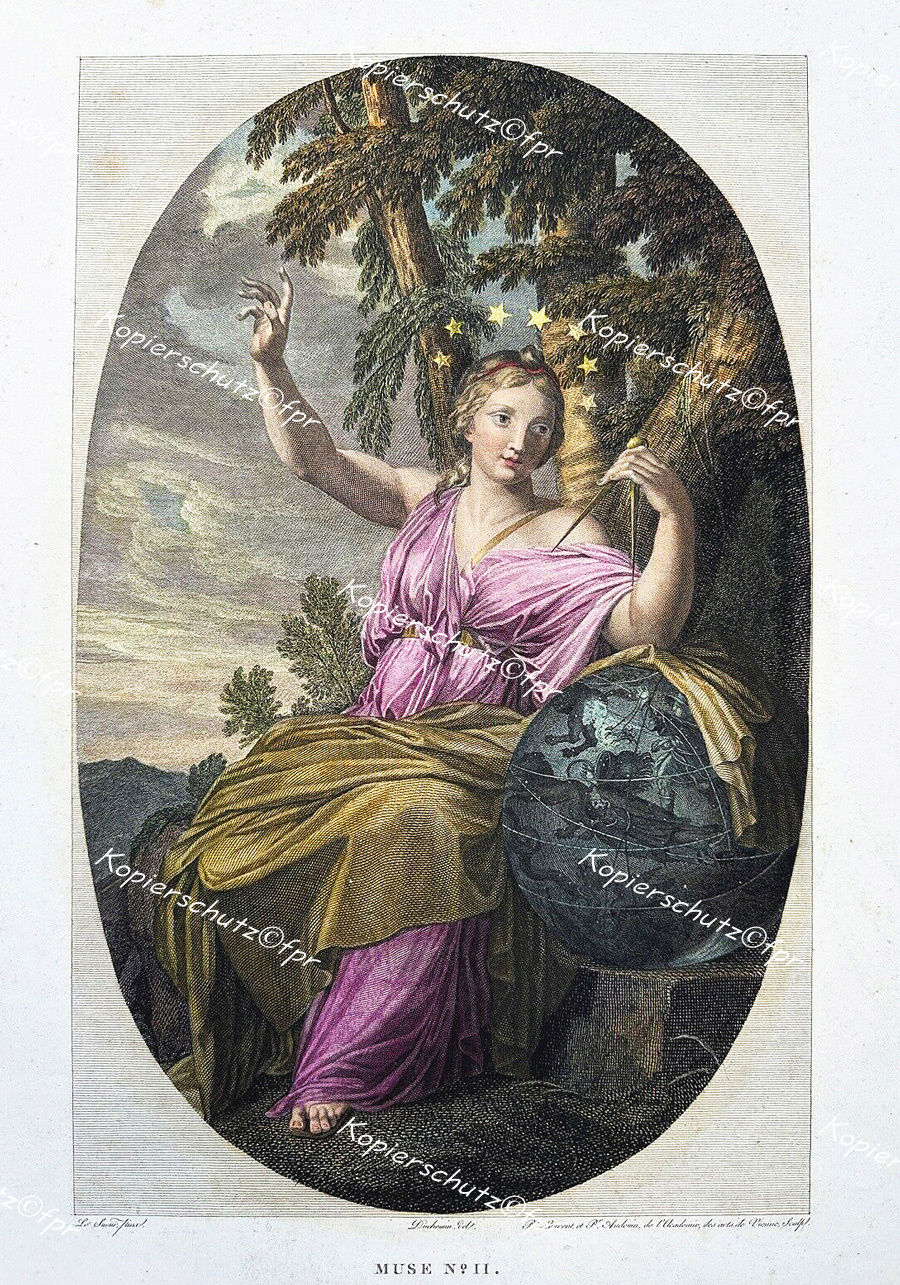 Eustache Le Sueur Urania Astronomie Astrologie Sternzeichen  Himmelsglobus Muse