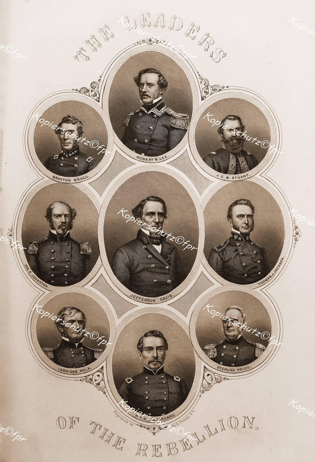 Südstaaten Konföderierte Robert Lee Jefferson Davis Braxton Bragg Civil war