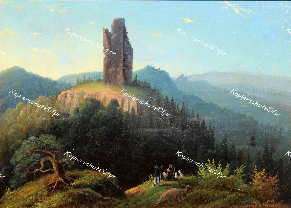 Gemälde August Ludwig Eduard Boll Oybin Lausitz Dresden Caspar David Friedrich Romantik&nbsp;