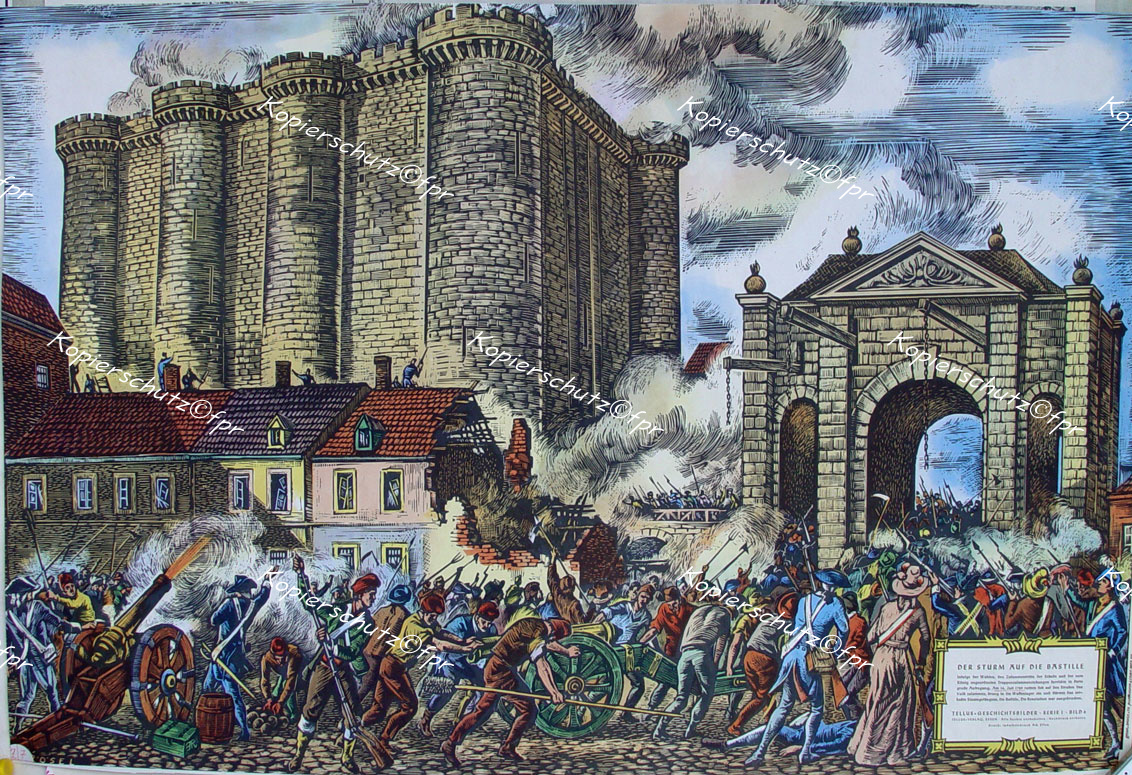 Franzosische Revolution Sturm Bastille Kanone France Louis Xvi