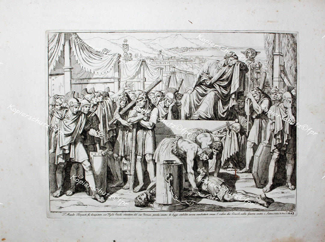 Titus Manlius Torquatus Hinrichtung Enthauptung Zucht Militär Rom ...