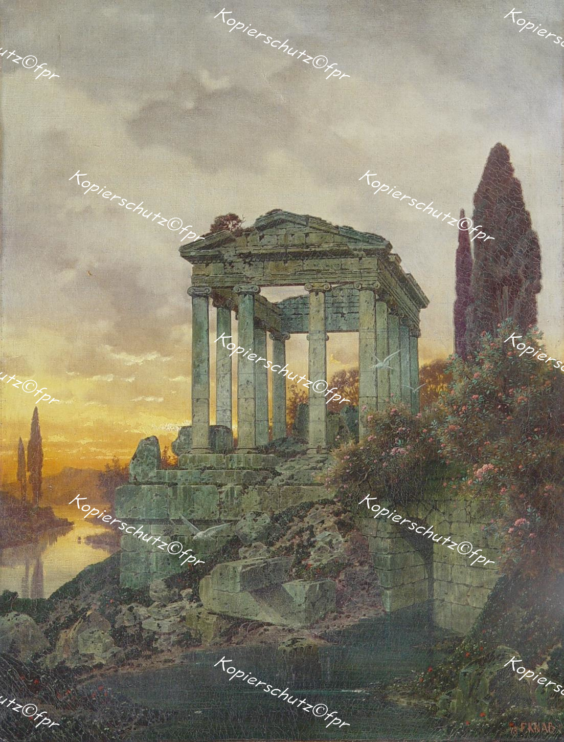 Ferdinand Knab Tempel Ruine Rom Roma Paestum Sizilien Syrakus Agrigent